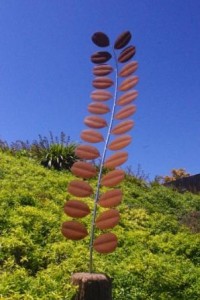 Hei Matau Kowhai leaf sculpture