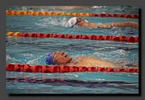 Looking relaxed in the 200m Backstroke Photo by Andrea Robinson