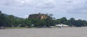 Bagun Pagoda dominates as we approach