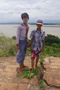 My young guides -top of Mingun Pagoda