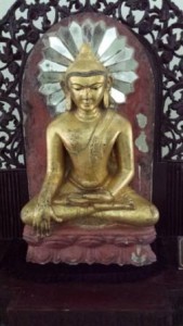 11th C Buddha with added mirrors