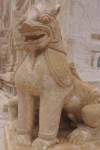 Ananda marble lion with two penises