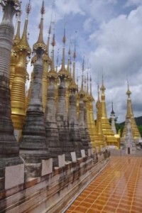The Stupas out the back