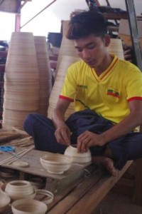 Lacquor Works working with bamboo